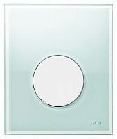 Кнопка смыва Tece Loop Urinal 9242651 зеленое стекло, кнопка белая 9242651