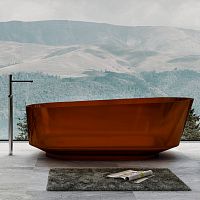 Прозрачная ванна отдельностоящая р.170х80 см ABBER Kristall AT9706Opal коричневая AT9706Opal