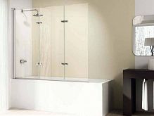 Шторка для ванной HUPPE Design elegance левая 120 см, серебро/сатин 8E6501.087.315
