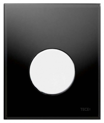 Кнопка смыва Tece Loop Urinal 9242654 черное стекло, кнопка белая 9242654