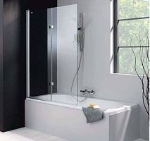Шторка для ванной HUPPE Design pure левая 100 см, белый/матовое Anti-Plaque 175230.055.316