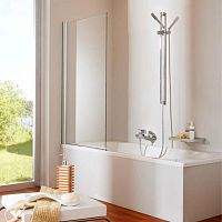 Однопанельная шторка для ванной HUPPE Design eleganse 73 см, белый/прозрачное Anti-Plaque 8E1901.055.322