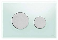 Кнопка смыва Tece Loop 9240652 зеленое стекло, кнопка хром матовый 9240652