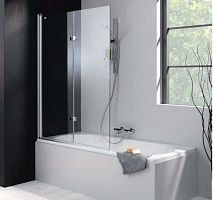 Шторка для ванной HUPPE Design pure правая 120 см, белый/матовое Anti-Plaque 175241.055.316